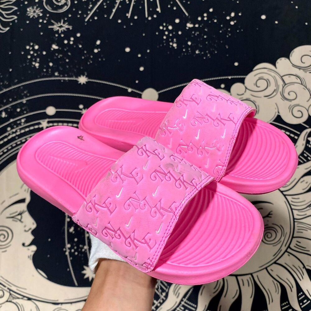 Nike Victori One HQ7022-601 Slide Sandal Women's 6 Pink Rubber Slip-On Cushioned